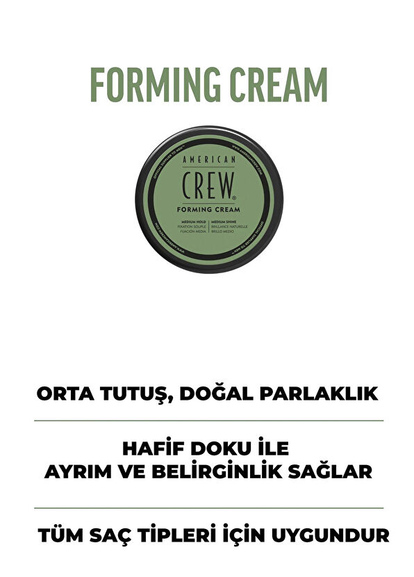 American Crew Forming Cream Erkekler İçin Orta Tutuşlu Şekillendirici Saç Pomadı 50 gr - 4