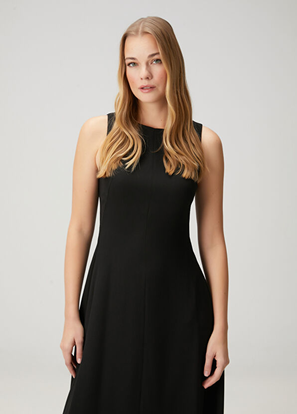 Beymen Club Siyah Midi Elbise - 2