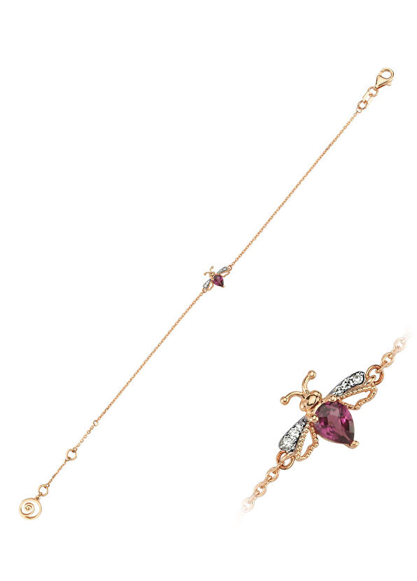 Bee Goddess Queen Bee Xsmall Radolit Pırlanta Altın Bileklik - 2