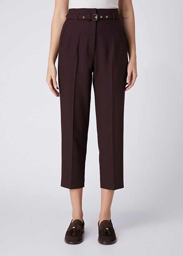 Beymen Club Plum Belted Carrot Pants - 3