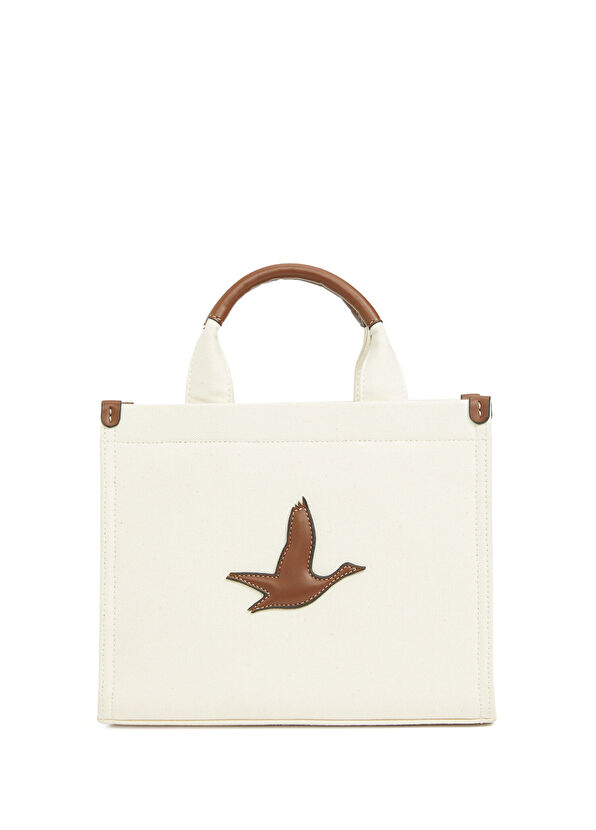 Beymen Club Ecru Small Women's Canvas Bag - 1