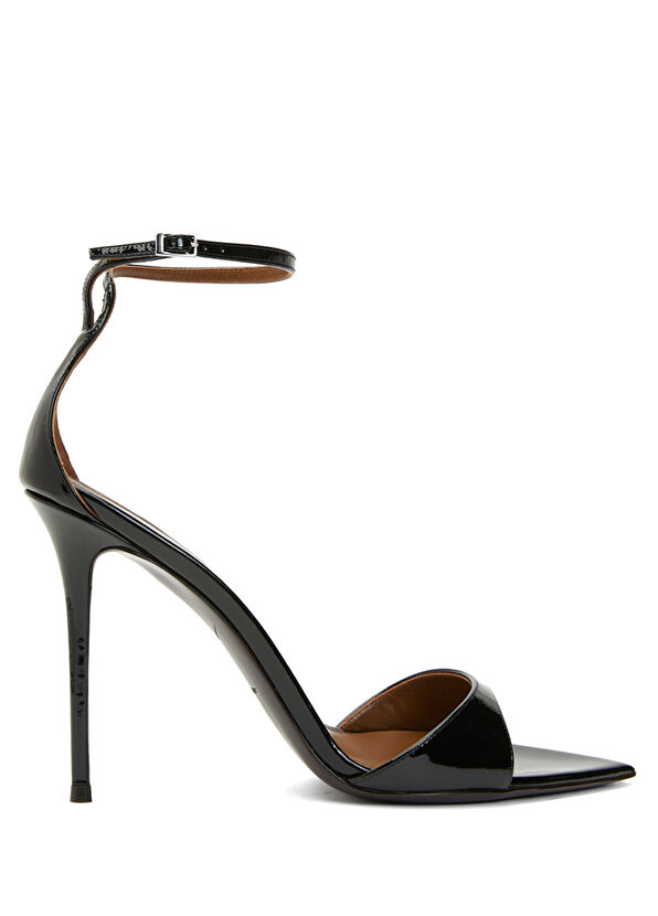 Siyah Kadın Deri Sandalet - Görsel 2