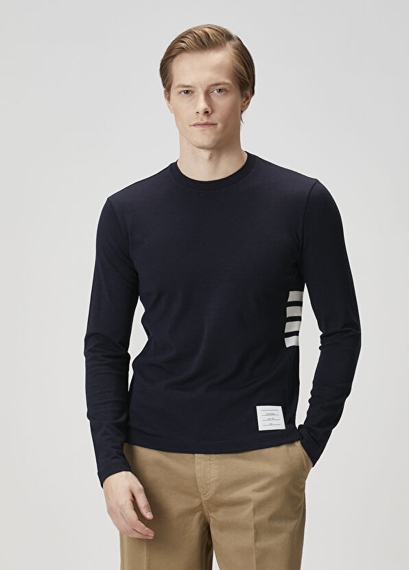 Thom Browne Lacivert Yün Triko - 1