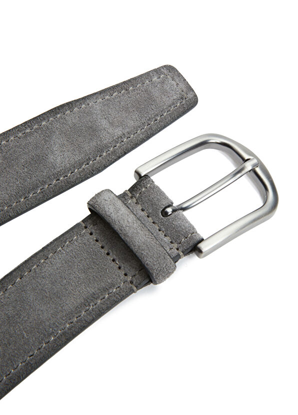 Beymen Club Anthracite Men's Suede Belt - 2
