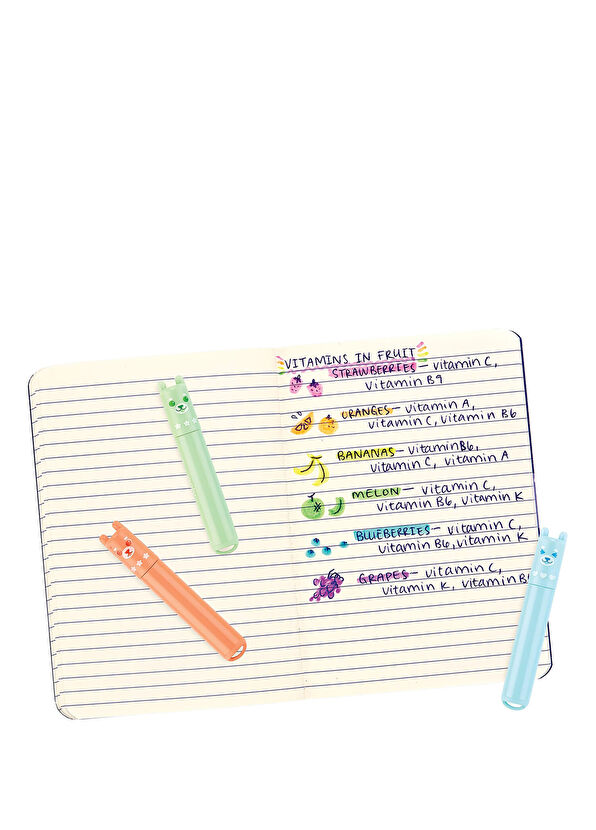 Ooly Beary Sweet Mini Kokulu Highlighter 6'lı Fosforlu Kalem - 4