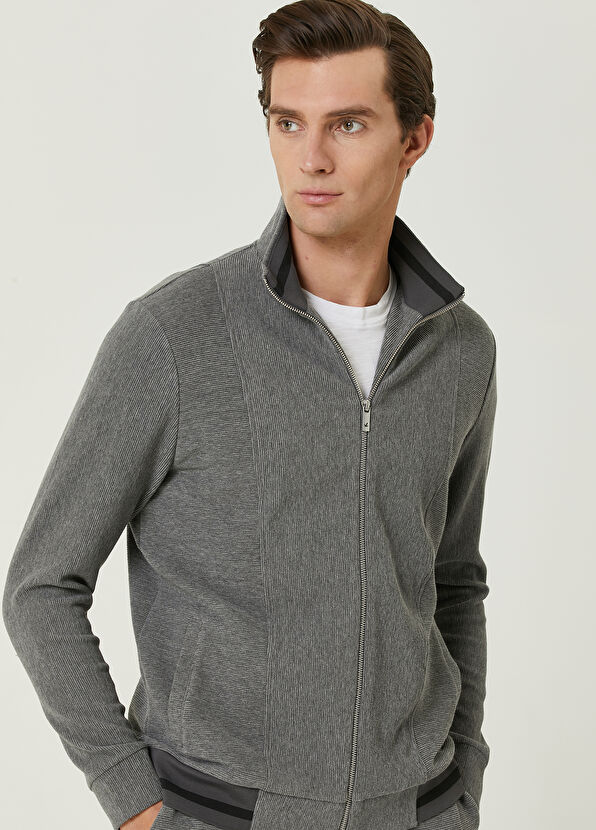 Beymen Club Anthracite Ottoman Textured Sweatshirt - 2