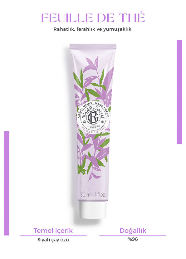 Roger&Gallet Feuille De Thé Doğal Seylan Çayı Nemlendirici El Kremi 30 ml  - 2