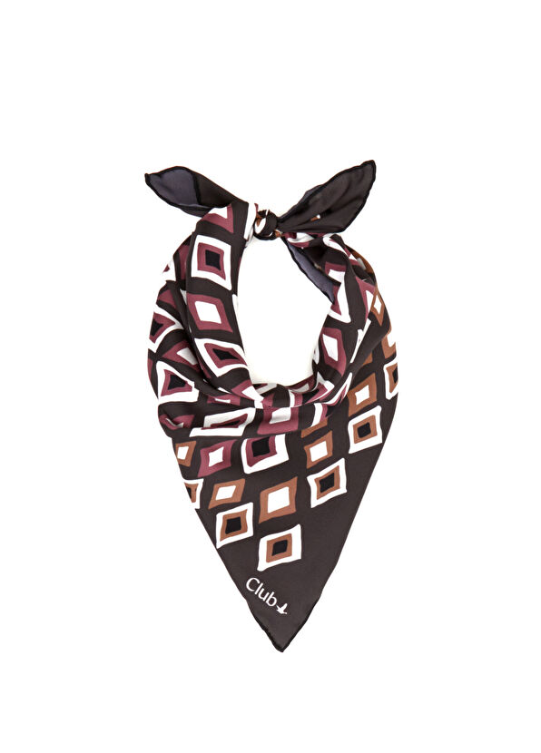 Beymen Club Brown Tile Pattern Scarf - 3