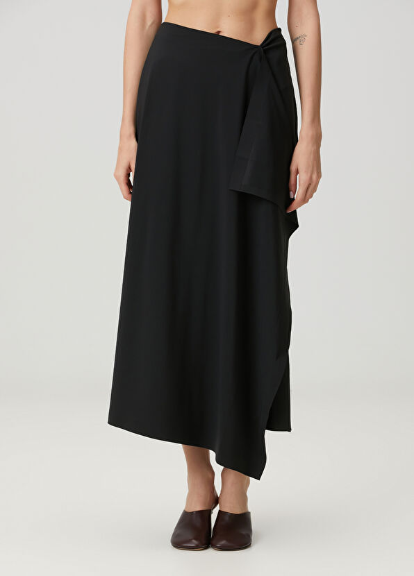 Sunnei Siyah Drapeli Asimetrik Etek - 2