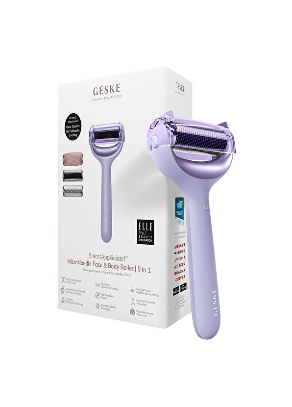Geske MicroNeedle Face & Body Mor 9'u 1 Arada Mikro İğne Yüz ve Vücut Roller  - 2