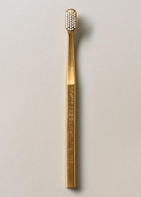 Aurezzi White Gold 24 Ayar Altın Kaplama Medium Orta Diş Fırçası - 2