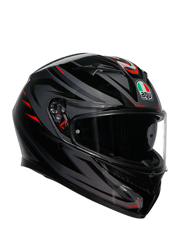 Agv K3 Syth Black Red Closed Motorcycle Helmet - 1