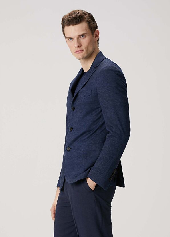 Maurizio Baldassari Lacivert Yün Ceket - 3