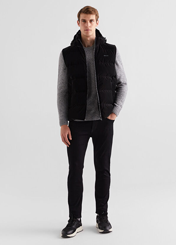 Gant Siyah Kapüşonlu Erkek Spor Yelek - 3