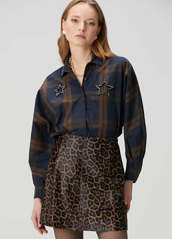 Beymen Club Navy Blue Plaid Shirt - 1