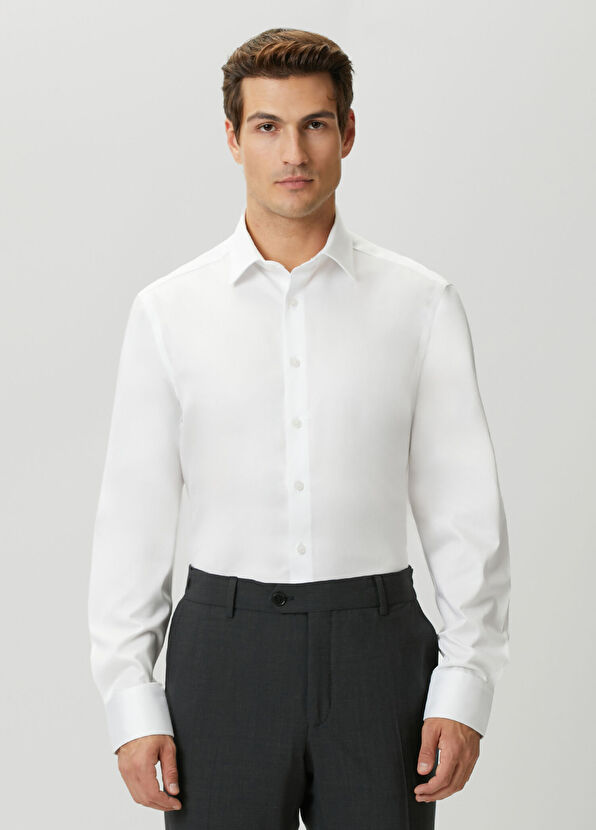 Beymen Club Comfort Fit White Non-Iron Shirt - 1