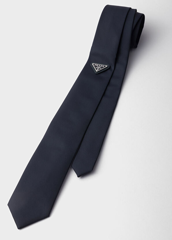 Prada Mavi Re-Nylon Erkek Kravat - 2