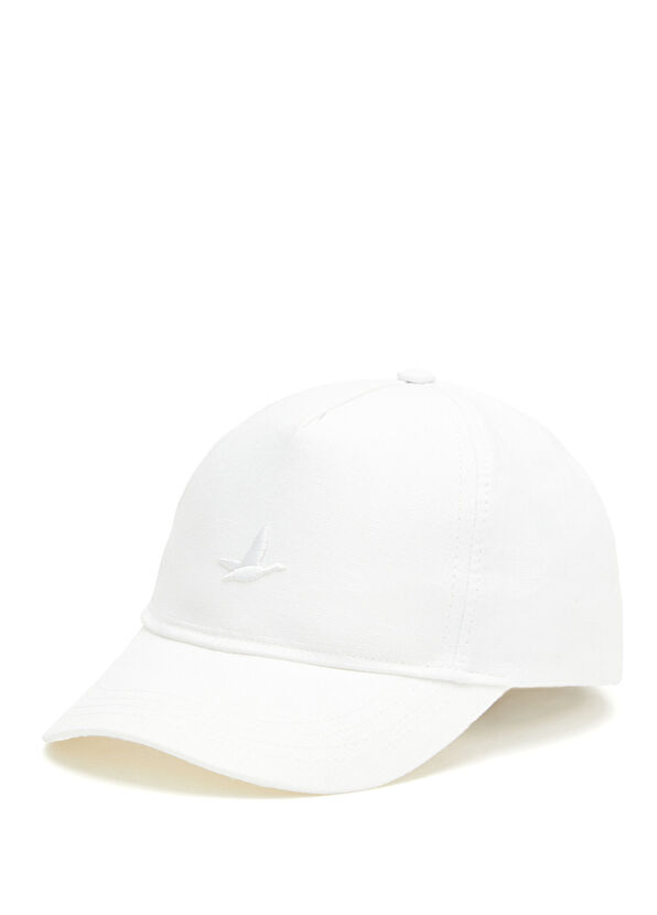 Beymen Club Kırık Beyaz Logolu Kadın Keten Cap Şapka - 1