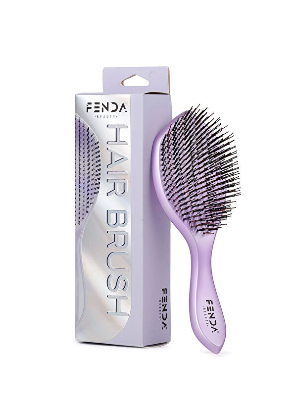 FENDA Profesyonel Nebula Purple 4 Pinli Geniş Başlık Mor Saç Fırçası - 1