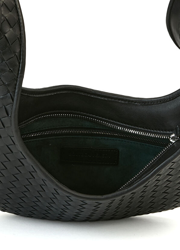 Veneto Small Siyah Erkek Deri Çapraz Çanta - Görsel 6