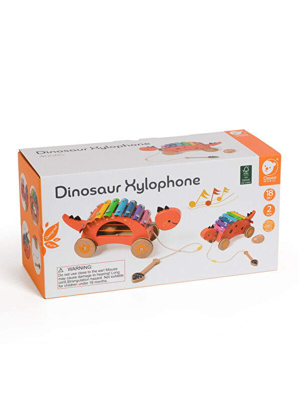 Classic World Ahşap Çekçek Dinozor Ksilofon - 2