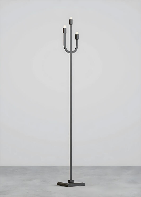 Waxy Design Studio Candle Siyah Pirinç Lambader - 2