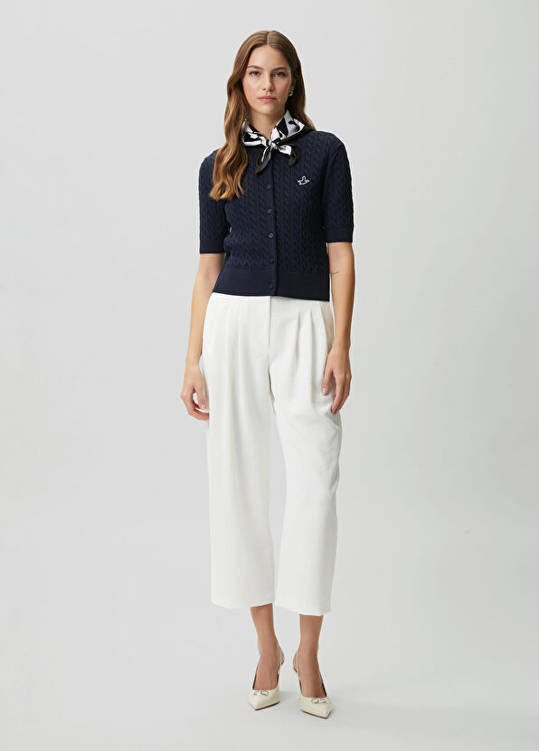 Beymen Club Lacivert Saç Örgü Mini Hırka - 3