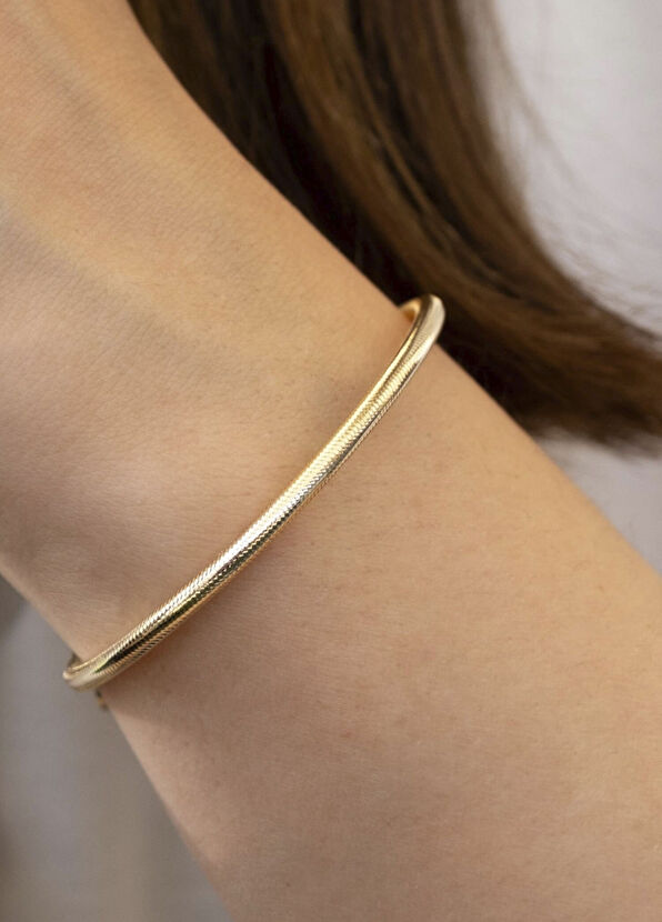 Esnek 14 Ayar Altın Kadın Bileklik - Görsel 3