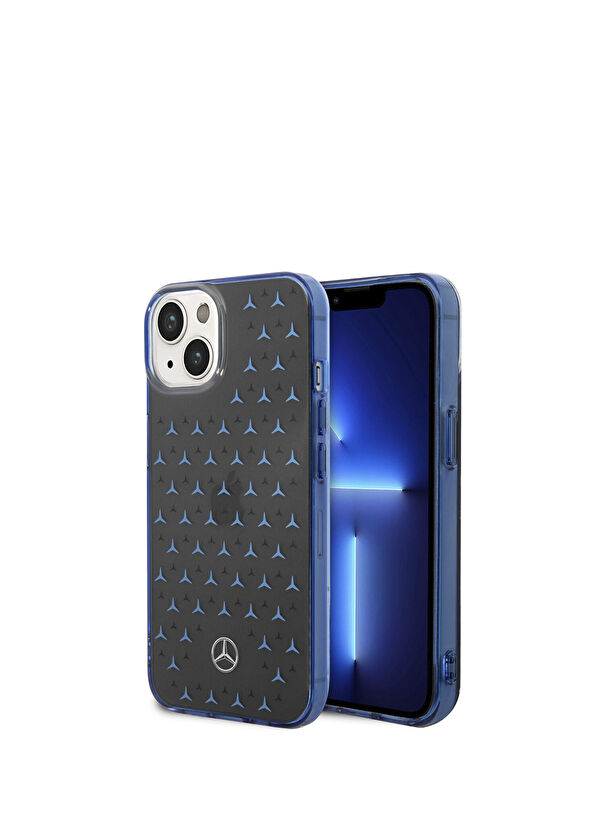 Mercedes iPhone 15 Çift Katmanlı Yıldız Desenli Dizayn Telefon Kılıfı - 1