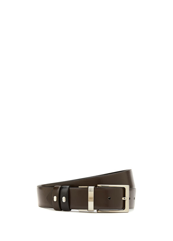 Beymen Club Black Brown Men's Double Sided Belt - 2