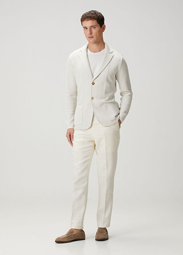 Maurizio Baldassari Brera White Jacquard Knit Jacket - 2