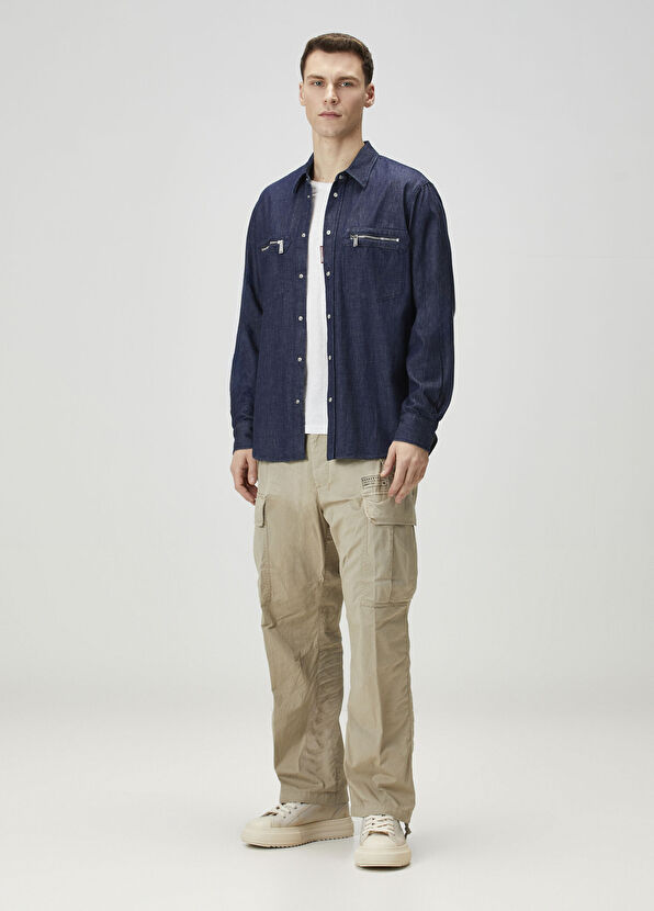 Dsquared2 Navy Blue Denim Shirt - 2