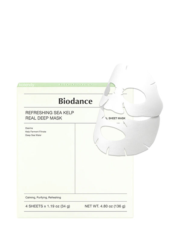Biodance Real Deep Mask Refreshing Sea Kelp Yoğun Sebum Leke ve İz Karşıtı Yosunlu Şeffaflaşan 4'lü Maske  - 1