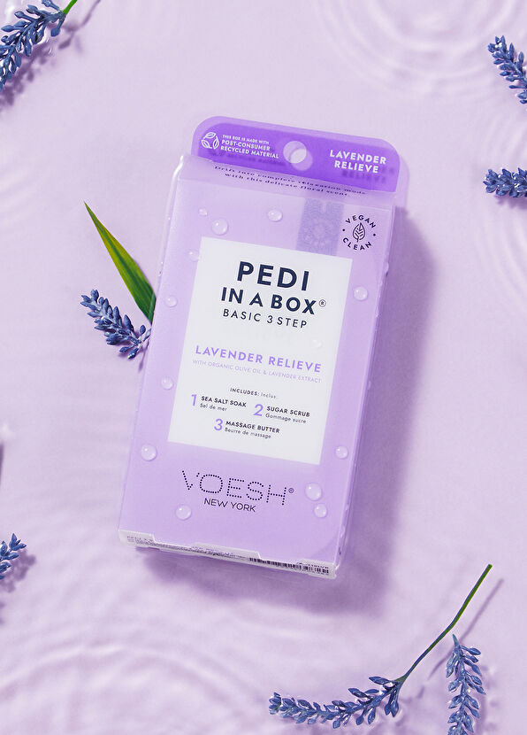 Voesh New York Pedi In A Box Basic Lavender Relieve 3-Step Pedicure Set - 2