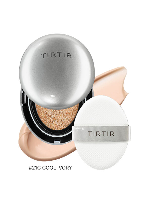 Tırtır Mask Fit Aura Cushion 21 C Cool İvory Uzun Süre Parlaklığını Koruyan Kusursuz Kapatıcı Yarı Parlak Bitişli Cushion Fondöten 18 gr - 2