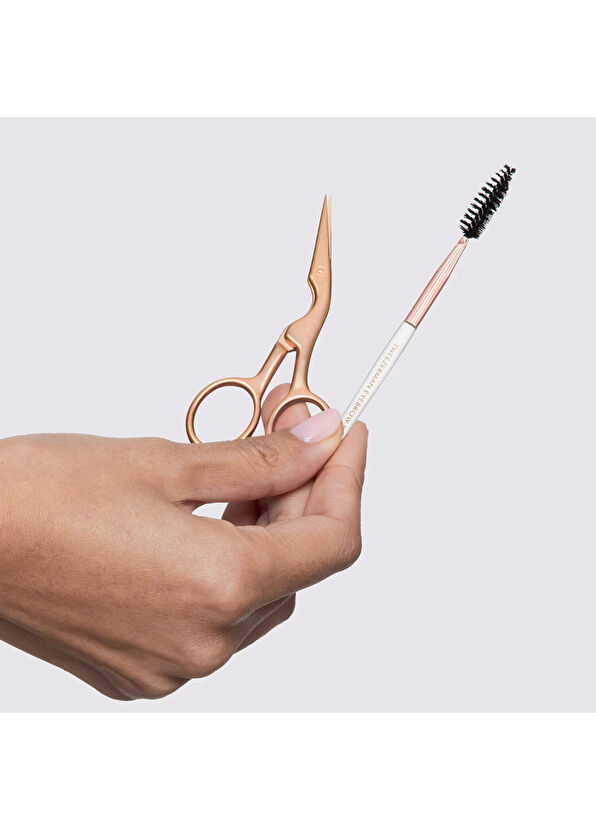 Tweezerman Brow Scissors & Brush Rose Gold Kaş Makası ve Fırçası  - 3