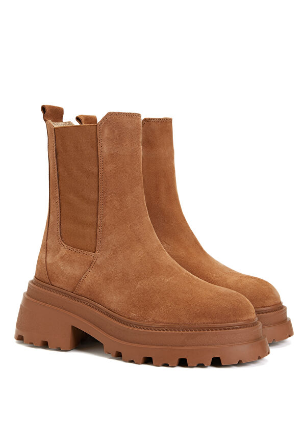 Beymen Club Tan Women's Leather Chelsea Boots - 2