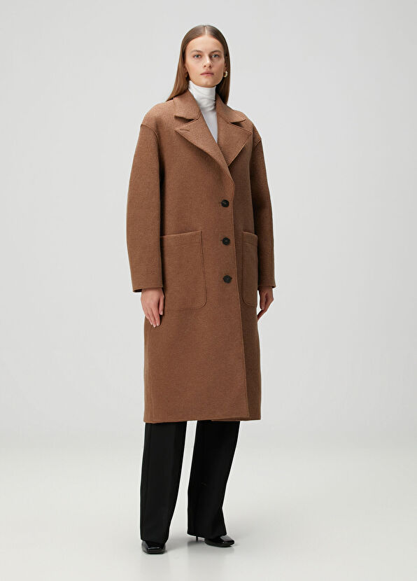 Harris Wharf London Brown Wool Coat - 2