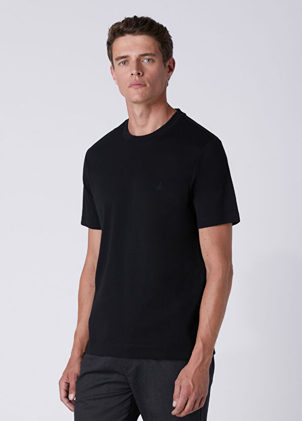 Beymen Club Basic Fit Black Compact Jersey T-Shirt - 4