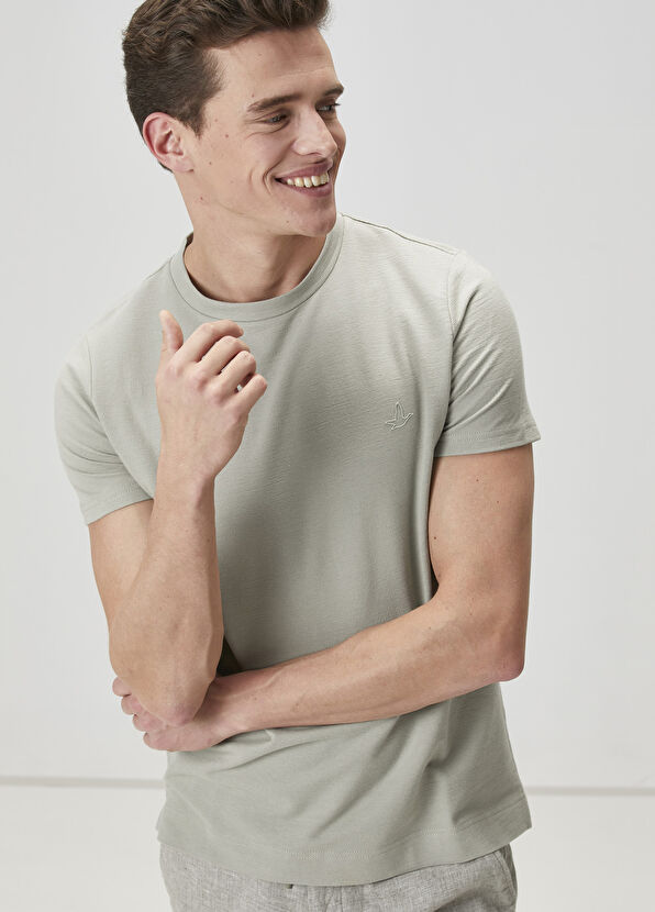 Beymen Club Relaxed Fit Açık Haki T-shirt - 2