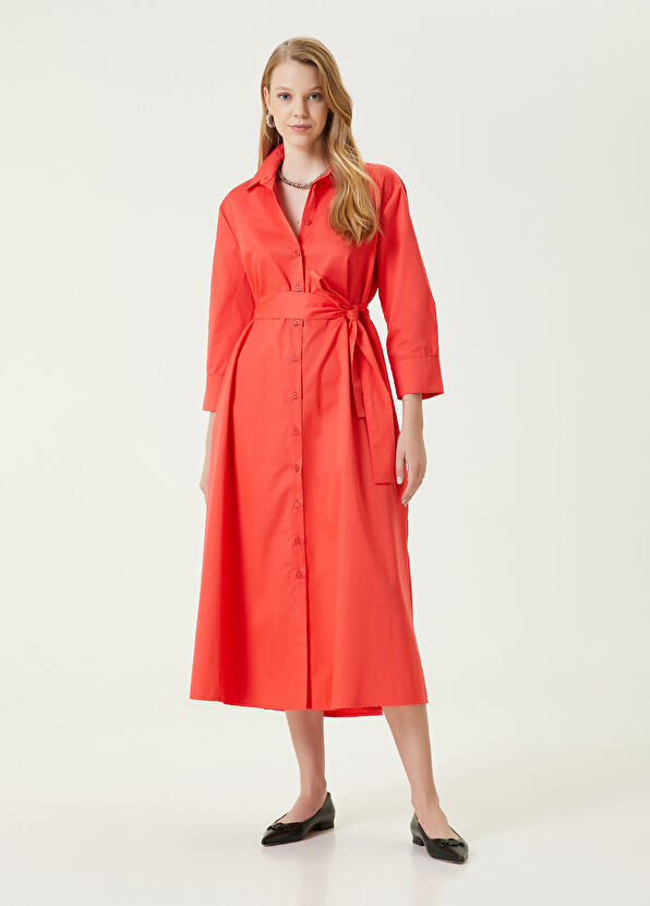 Beymen Club Mercan Midi Gömlek Elbise - 1