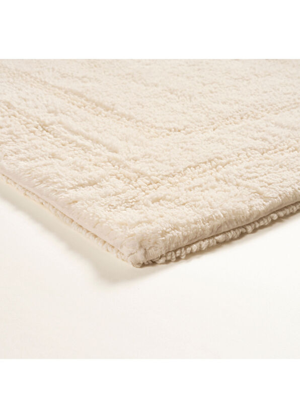 Zsa Zsa Zsu Solid Krem Rengi %100 Pamuk Çift Taraflı Banyo Paspası - 2