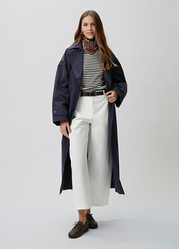 Beymen Club Papertouch Oversize Lacivert Pardösü - 1