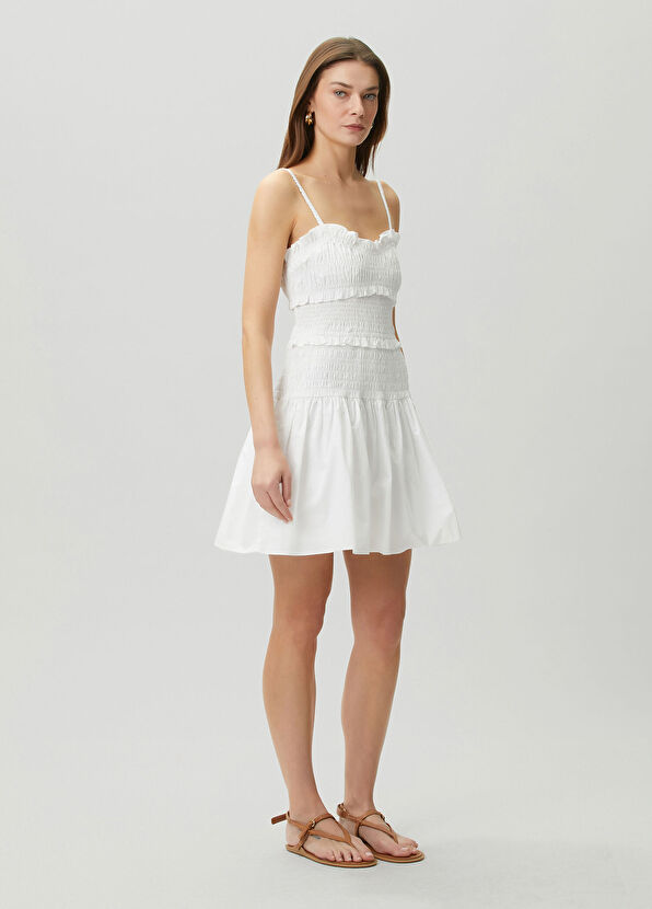 Michael Michael Kors White Ruffle Mini Dress - 2