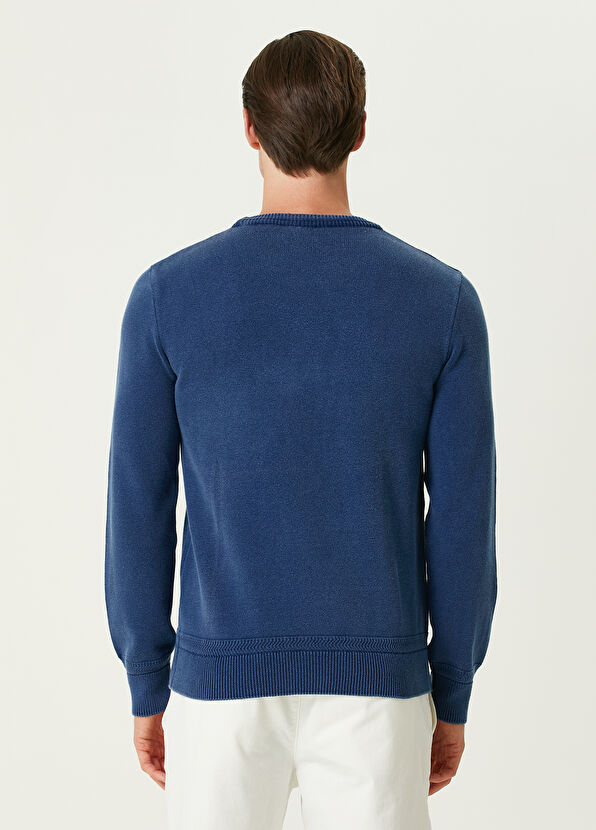 Beymen Club Indigo Kuş Nakışlı Kazak - 3