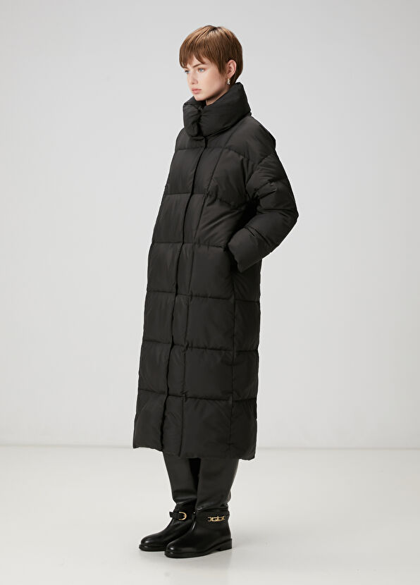 Beymen Club Black Quilted Long Coat - 2