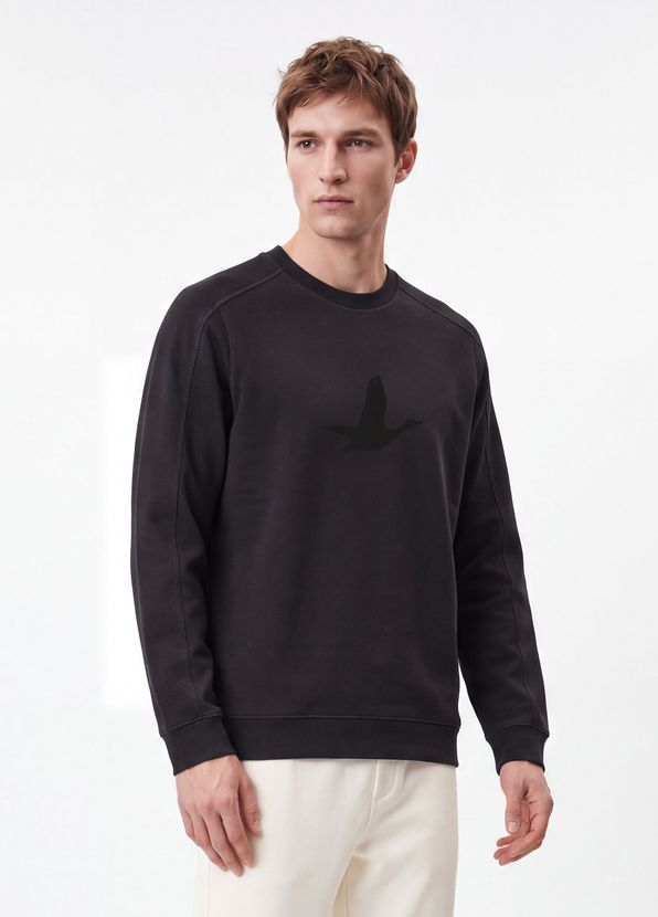 Beymen Club Anthracite Goose Logo Oversized Sweatshirt - 3