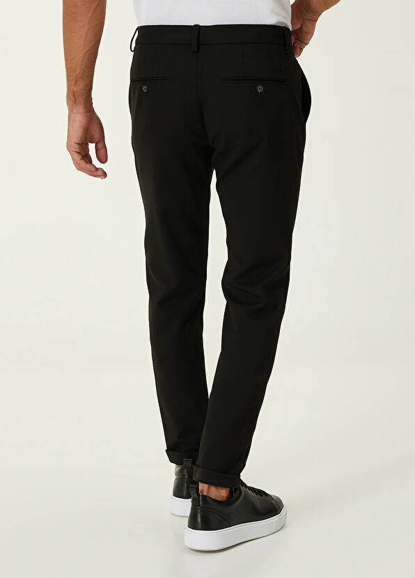 Beymen Club Siyah İri Diyagonal Dokulu Chino Pantolon - 2