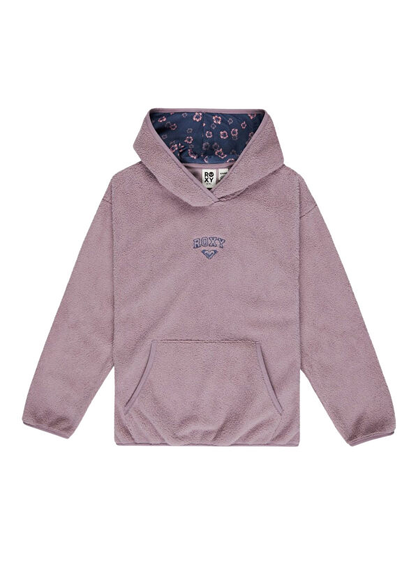 Roxy My Oh My Purple Hooded Girl's Sports Sweatshirt - 1