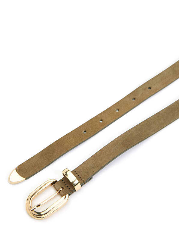 Beymen Club Khaki Women's Leather Belt - 2